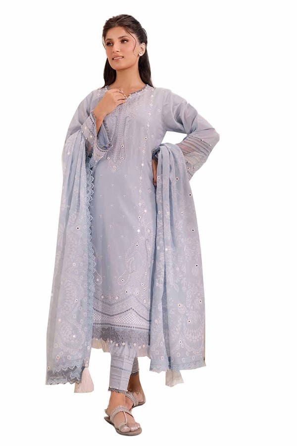 Gul Ahmed Embroidered Lawn Unstitched 3Pc Suit PC-42010