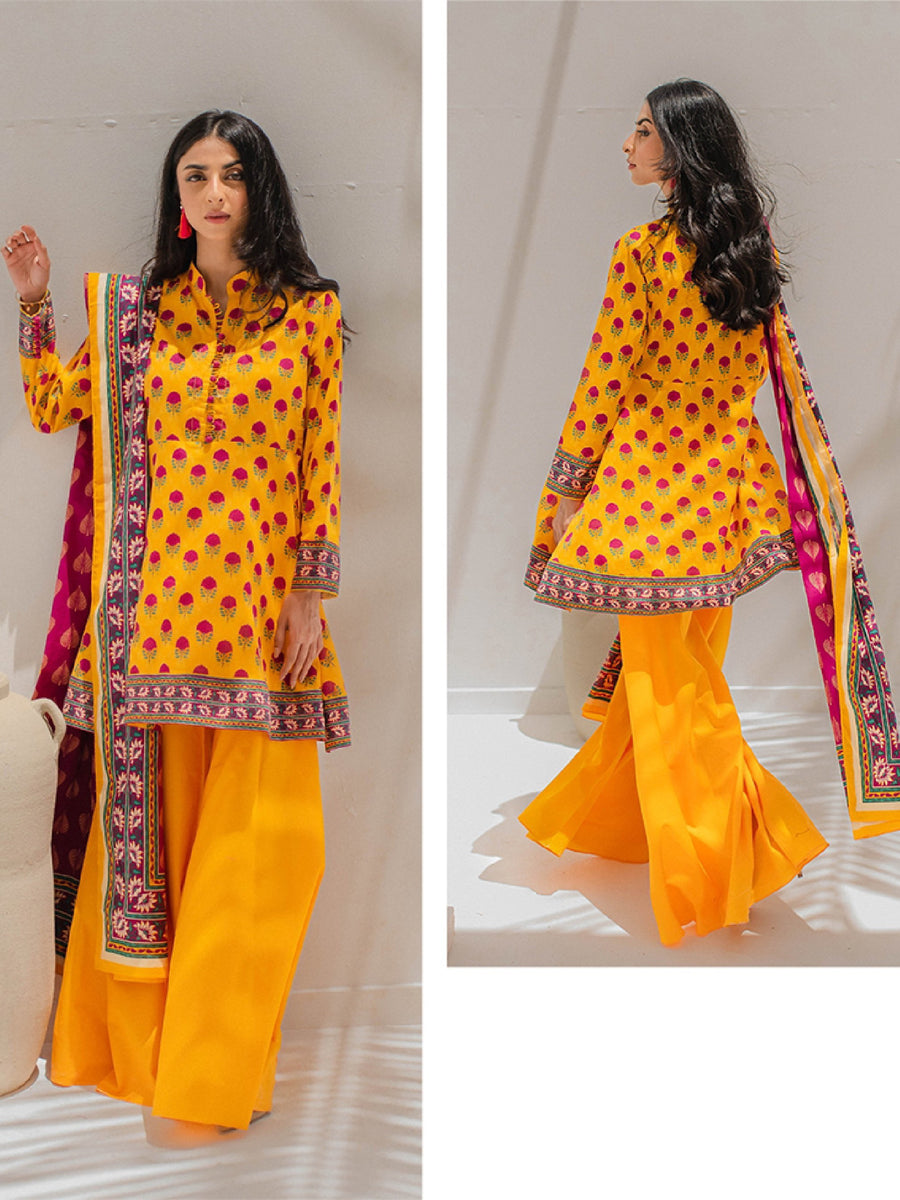 Zellbury Unstitched Printed Lawn 2 Piece Suit WUS23X20310