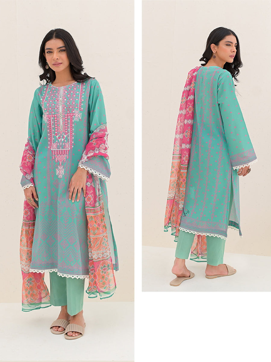 Zellbury Unstitched Embroidered Lawn 2 Piece Suit WUS23E20217