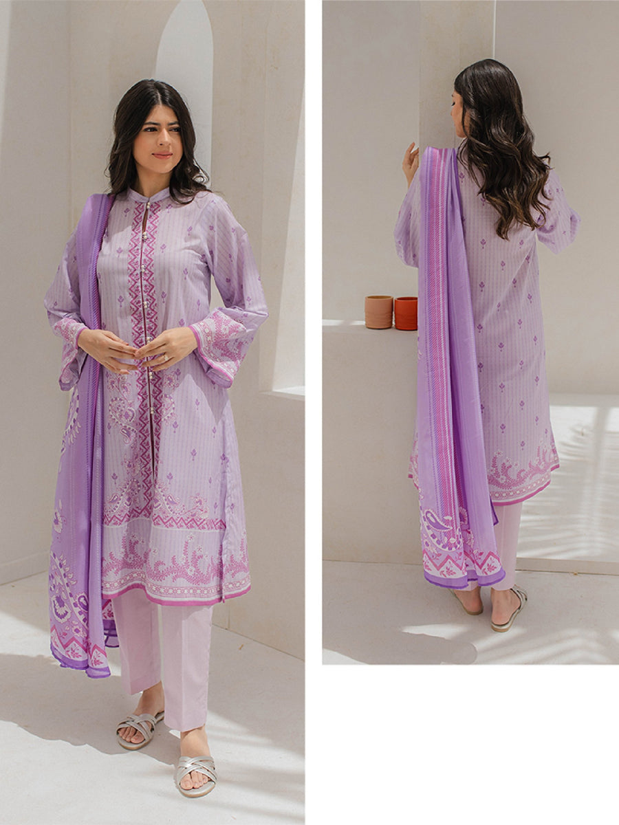 Zellbury Unstitched Printed Lawn 3 Piece Suit WUS23X30230