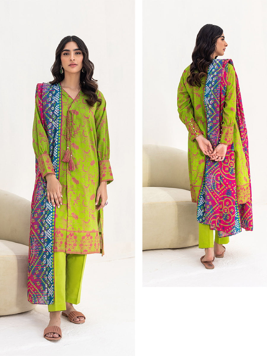Zellbury Unstitched Printed Lawn 3 Piece Suit WUS23X30236