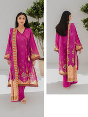 Zellbury Unstitched Printed Lawn 3 Piece Suit WUS23X30348