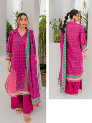 Zellbury Unstitched Printed Lawn 3 Piece Suit WUS23X30338