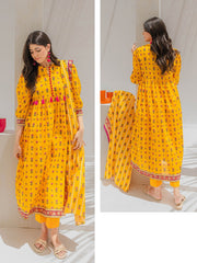 Zellbury Unstitched Printed Lawn 3 Piece Suit WUS23X30343