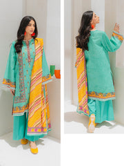 Zellbury Unstitched Printed Lawn 3 Piece Suit WUS23X30340