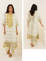 Zellbury Unstitched Embroidered Lawn 3 Piece Suit WUS23E30561