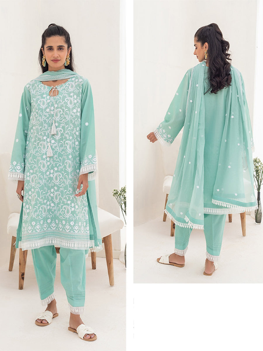 Zellbury Signature Unstitched Embroidered Lawn 3Pc Suit WUS23E30291