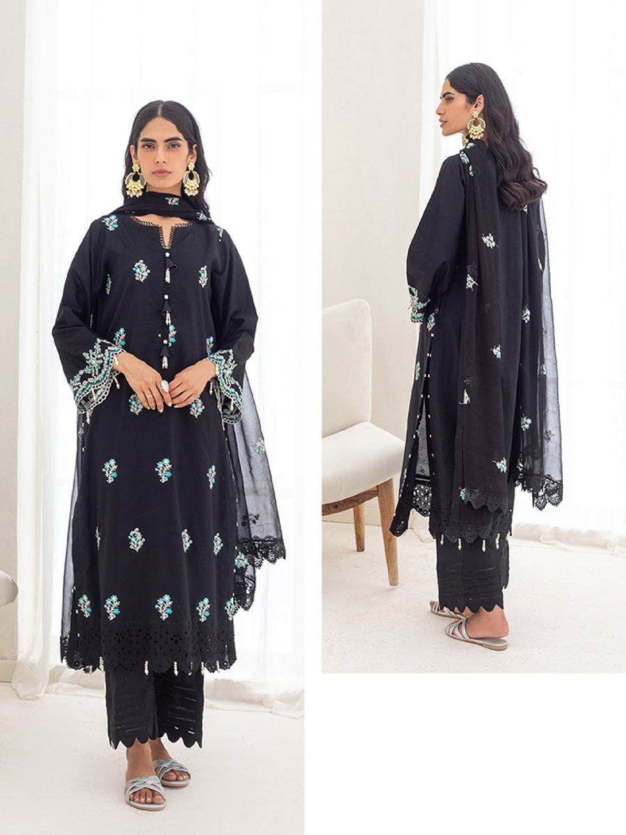 Zellbury Signature Unstitched Embroidered Lawn 3Pc Suit WUS23E30293