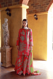 Feathers Stillness In Bloom Unstitched Printed Lawn 3Pc Suit PEONYX-FT532