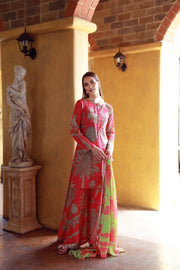 Feathers Stillness In Bloom Unstitched Printed Lawn 3Pc Suit PEONYX-FT532