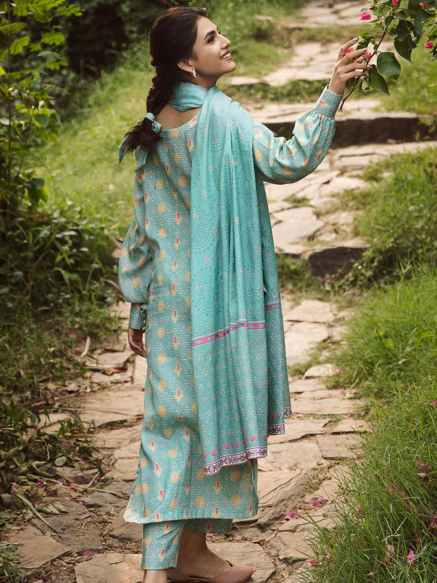 Rang by Motifz Digital Printed Khaddar Unstitched 3Pc Suit 4342-PERIDOT