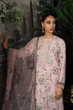 Cross Stitch Luxe Atelier Unstitched Silk 3Pc Suit - PINK CARNATION