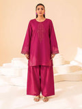 Faiza Faisal FNF Cords Embroidered Lawn Pret 2Pc Suit - PINK CARNATION