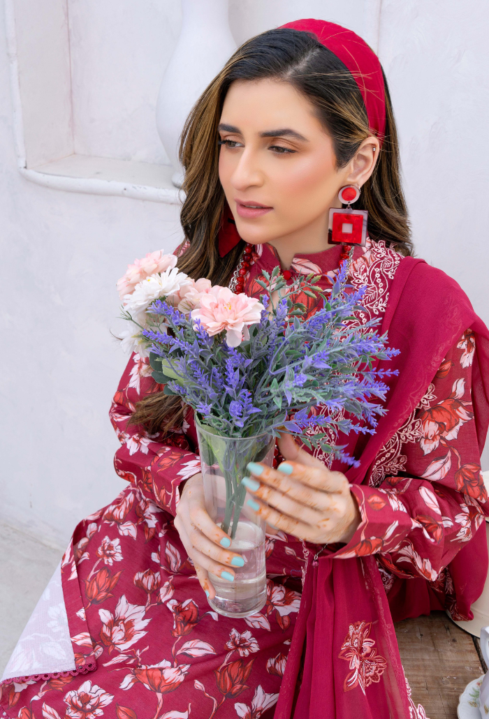 Gardenia by Humdum Embroidered Lawn Unstitched 3Pc Suit D-09
