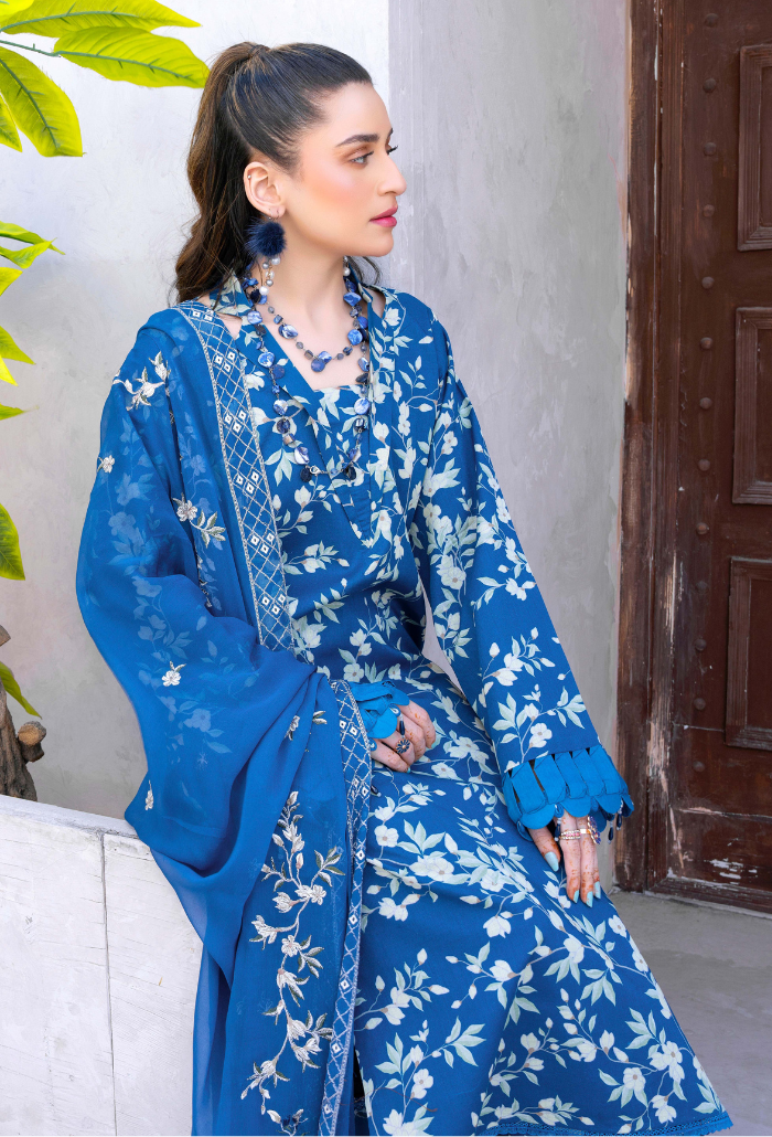 Gardenia by Humdum Embroidered Lawn Unstitched 3Pc Suit D-10
