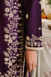 Cross Stitch Eid Lawn Unstitched Embroidered 3Pc Suit D-13 Plum Grain