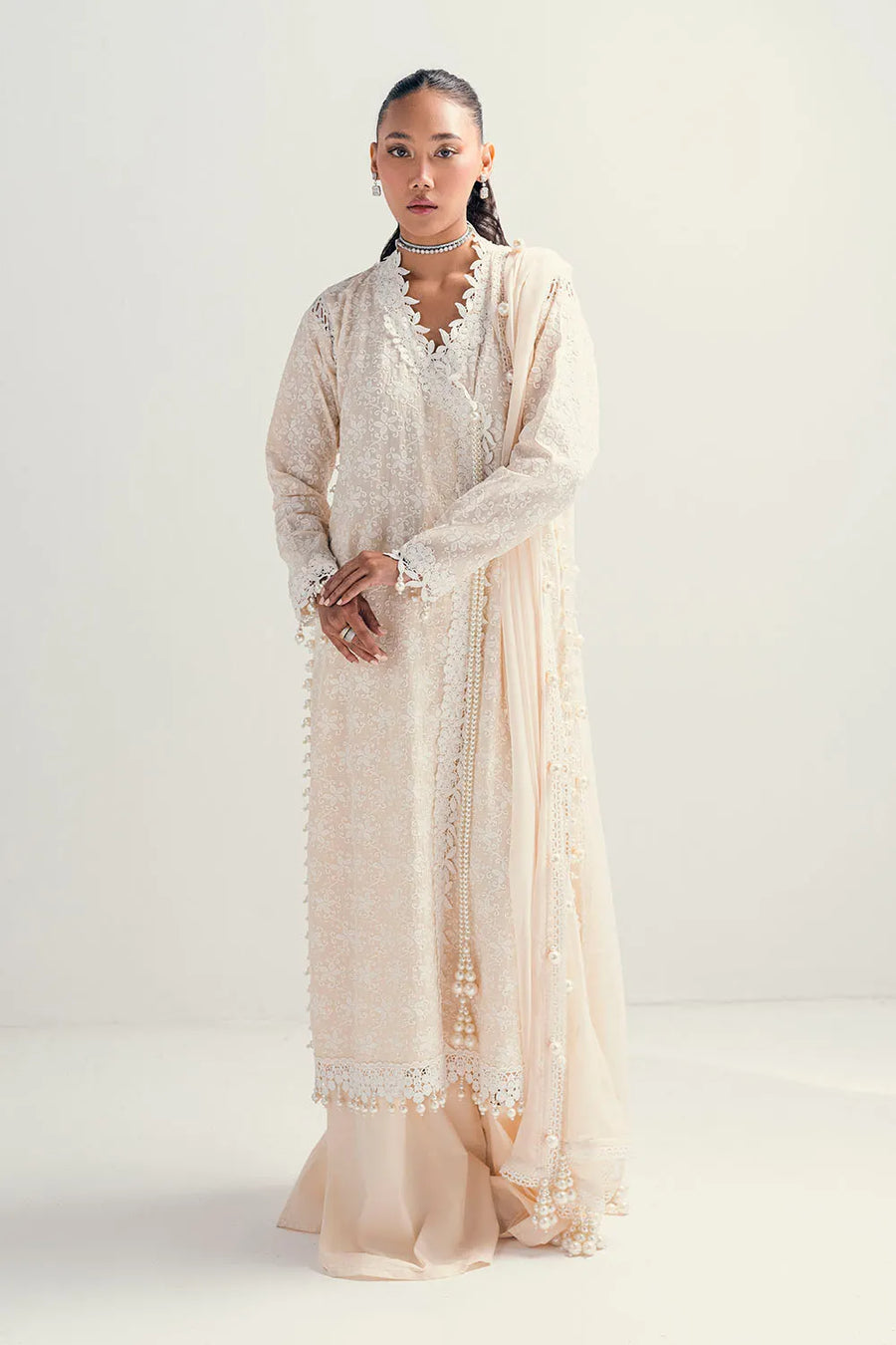 Gul Ahmed Chikankari Embroidered Lawn Unstitched 3Pc Suit PM-52046
