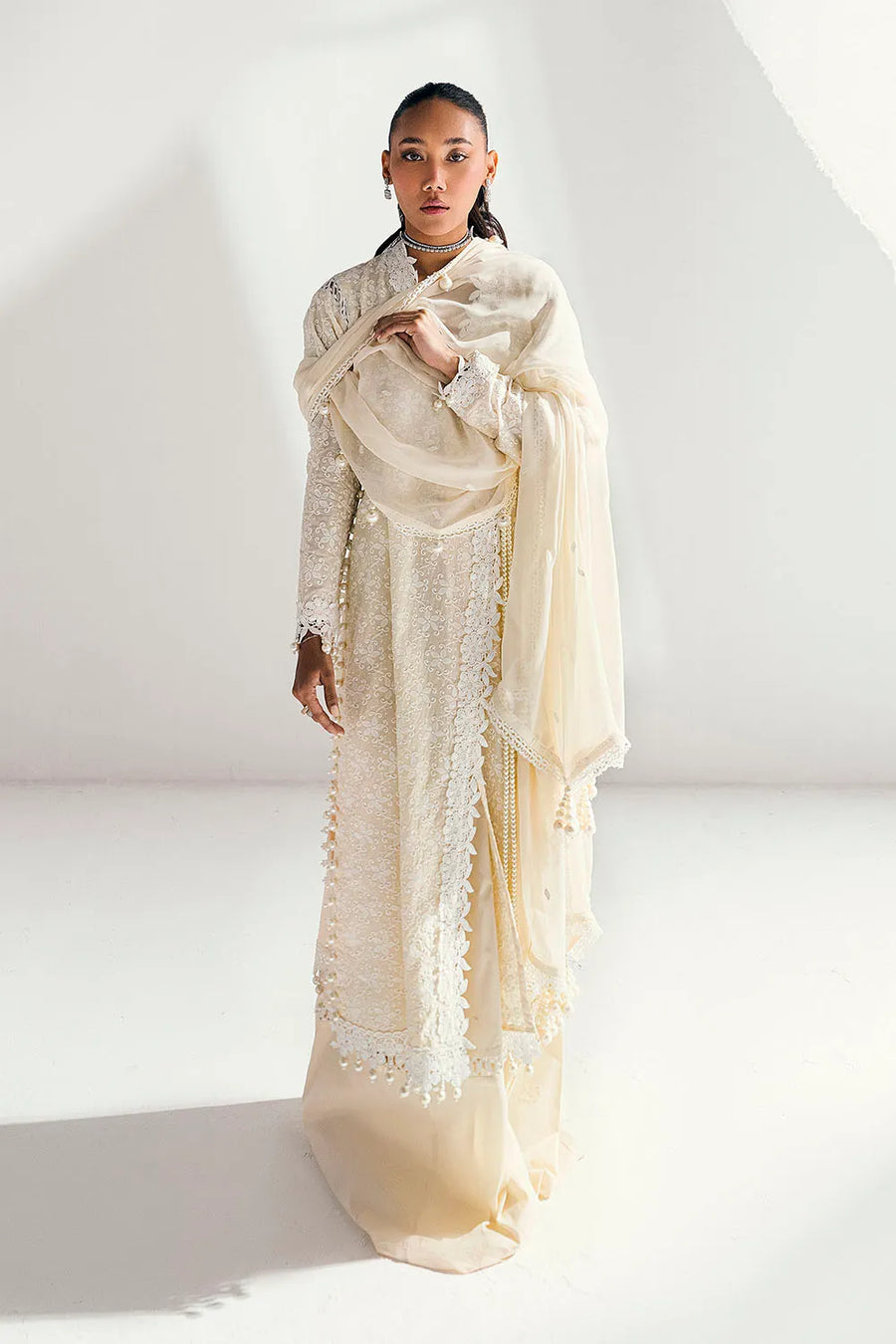 Gul Ahmed Chikankari Embroidered Lawn Unstitched 3Pc Suit PM-52046