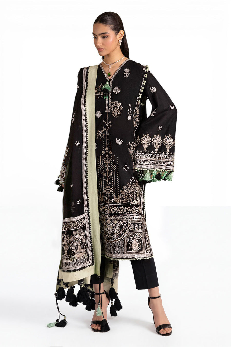 Gul Ahmed Slow Bloom Embroidered Lawn Unstitched 3Pc Suit PM-62005