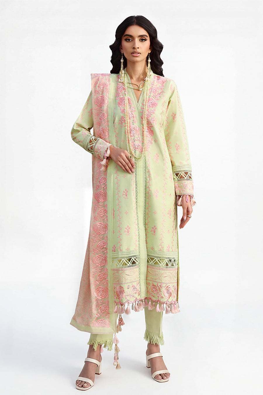Gul Ahmed Luxury Lawn Unstitched Embroidered 3Pc Suit PM-62016