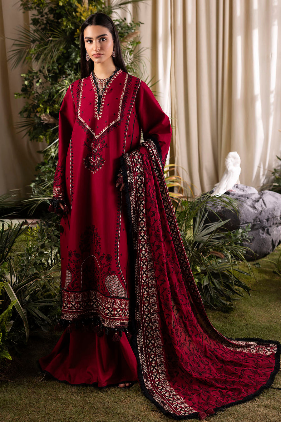 Gul Ahmed Slow Bloom Embroidered Lawn Unstitched 3Pc Suit PM-62019