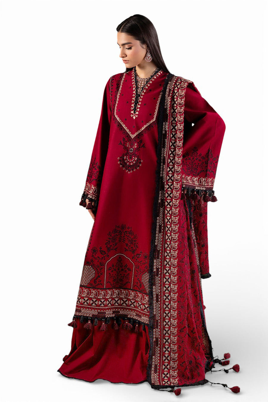 Gul Ahmed Slow Bloom Embroidered Lawn Unstitched 3Pc Suit PM-62019