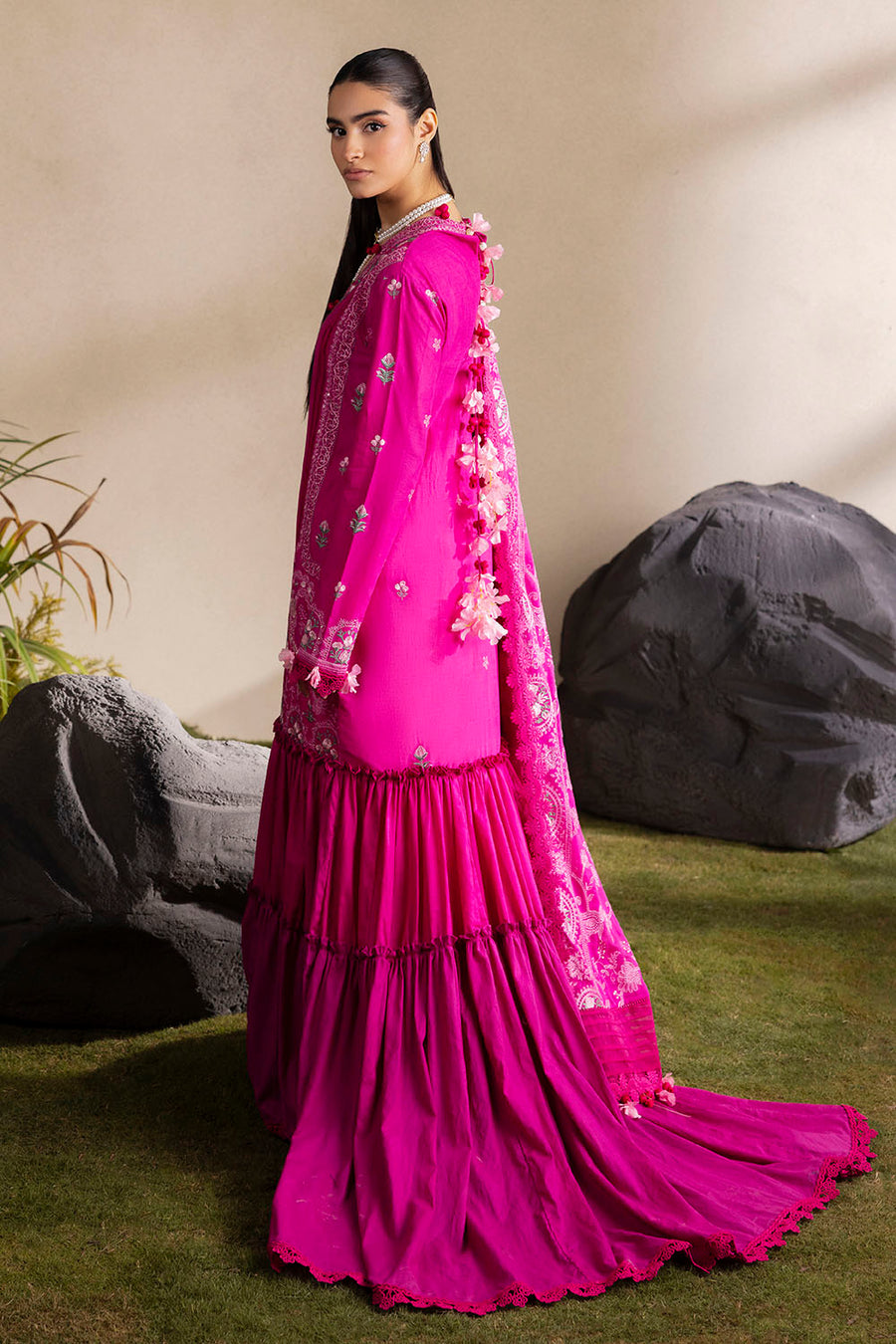 Gul Ahmed Slow Bloom Embroidered Lawn Unstitched 3Pc Suit PM-62029