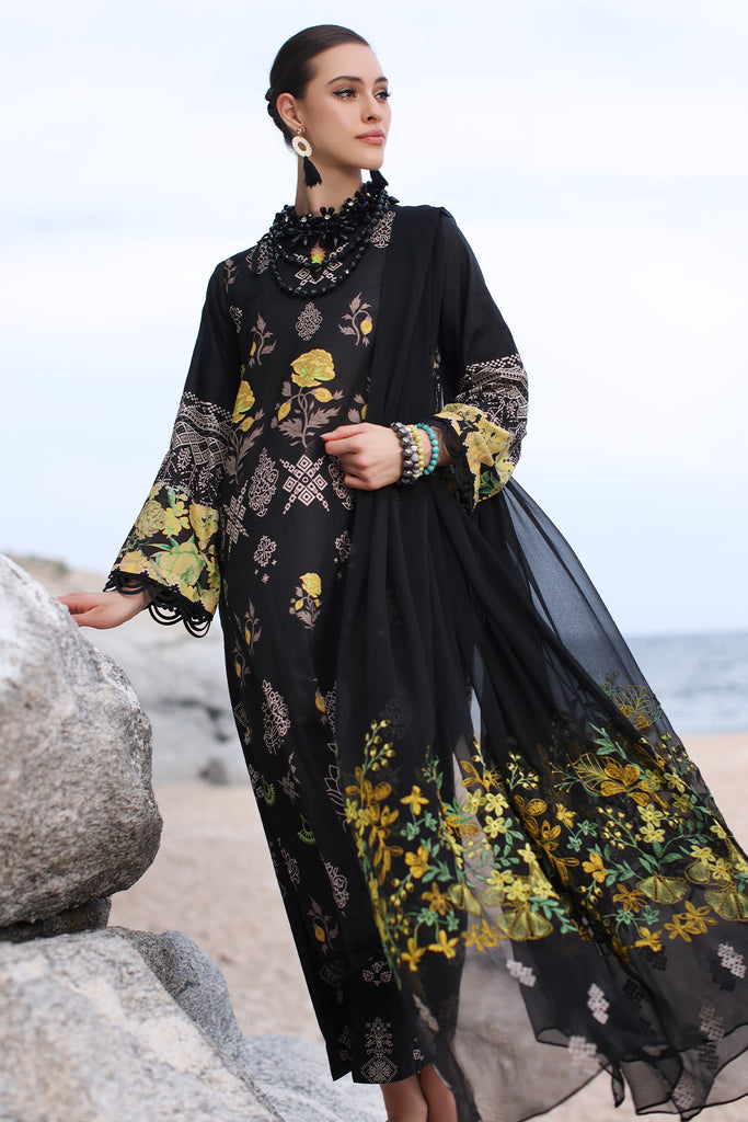 Charizma Print Melody Embroidered Lawn Unstitched 3Pc Suit PM4-05