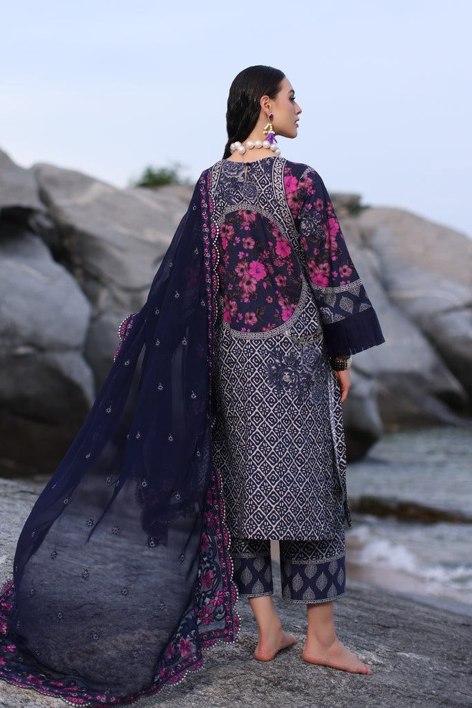 Charizma Print Melody Embroidered Lawn Unstitched 3Pc Suit PM4-06