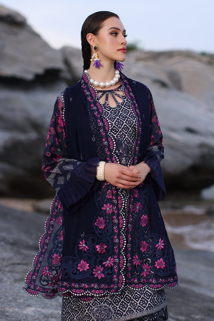 Charizma Print Melody Embroidered Lawn Unstitched 3Pc Suit PM4-06