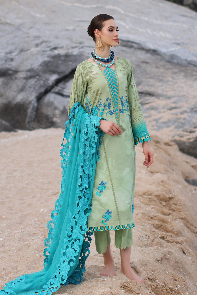 Charizma Print Melody Embroidered Lawn Unstitched 3Pc Suit PM4-07