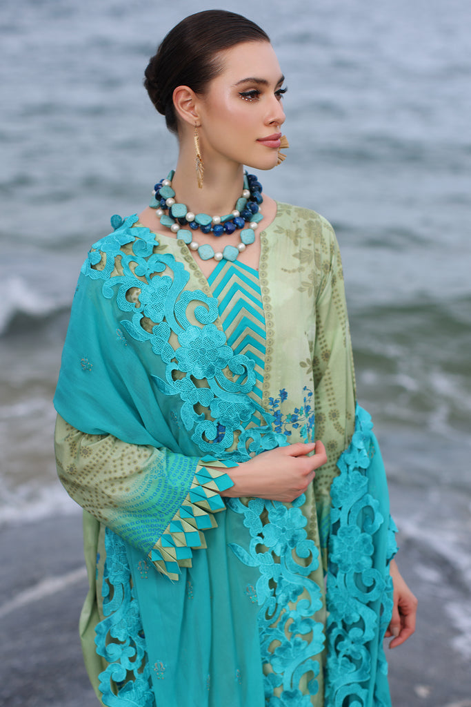 Charizma Print Melody Embroidered Lawn Unstitched 3Pc Suit PM4-07