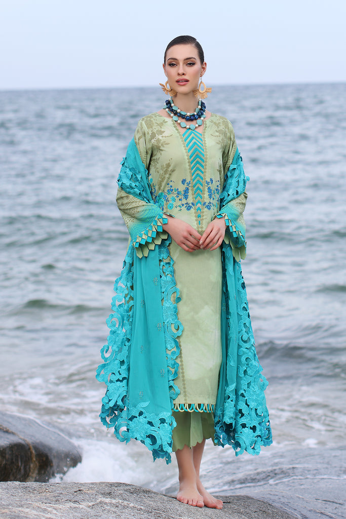 Charizma Print Melody Embroidered Lawn Unstitched 3Pc Suit PM4-07