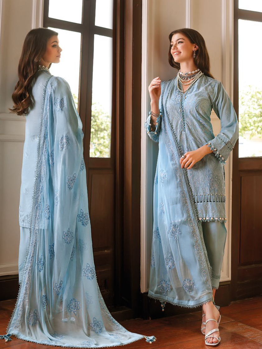 Gul Ahmed Premium Embroidered Lawn Unstitched 3Pc Suit PM-42013