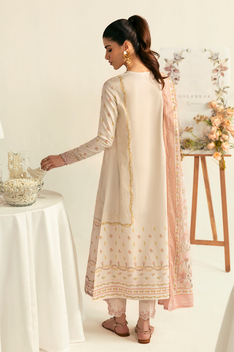 Qalamkar QPrints Unstitched Printed Lawn 3Pc Suit PQ-01A NENA