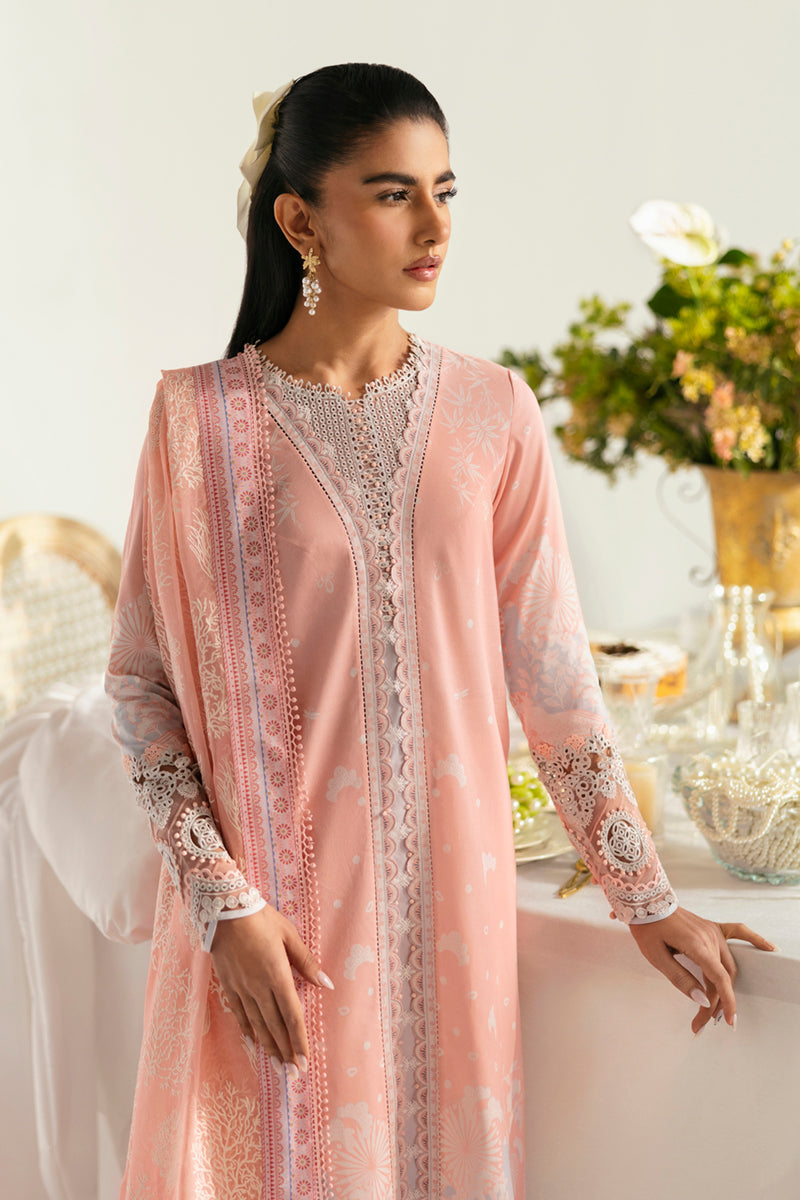 Qalamkar QPrints Unstitched Printed Lawn 3Pc Suit PQ-02B AROHA