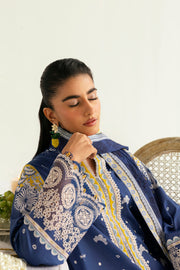 Qalamkar QPrints Unstitched Printed Lawn 3Pc Suit PQ-02A HINA