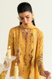 Qalamkar QPrints Unstitched Printed Lawn 3Pc Suit PQ-03B MEHR
