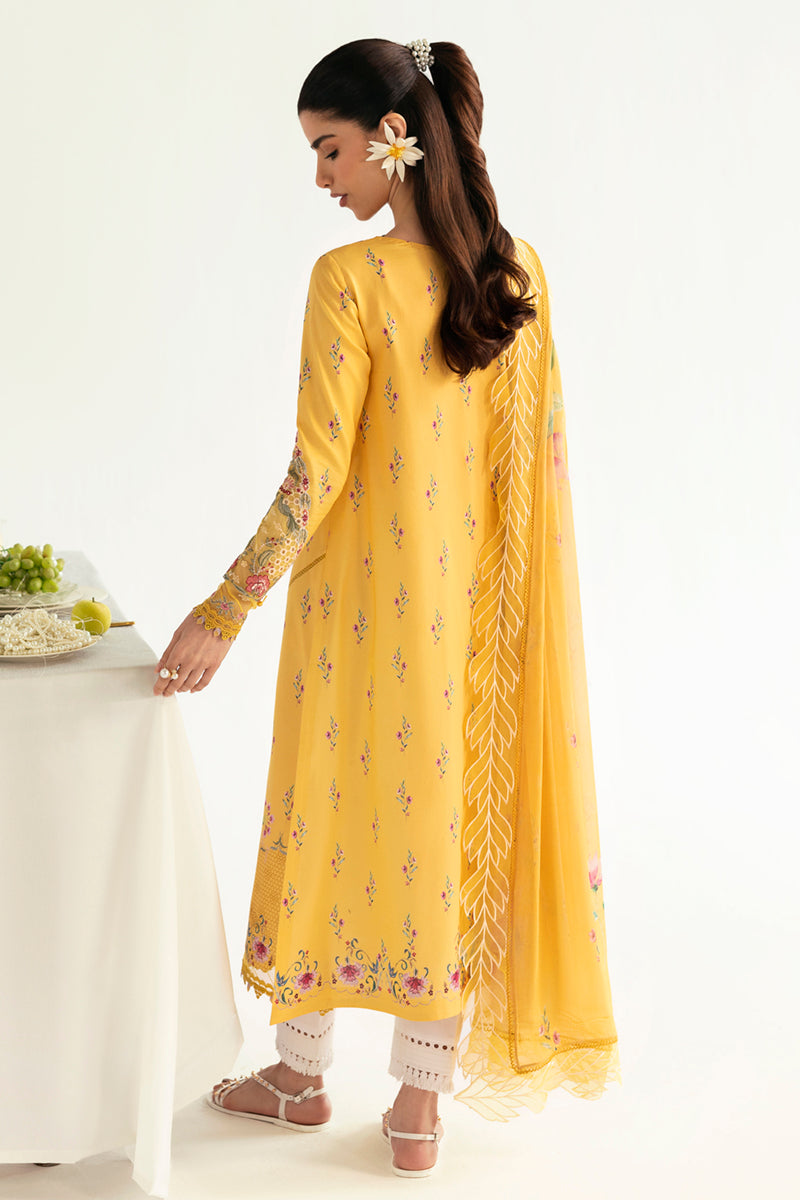 Qalamkar QPrints Unstitched Printed Lawn 3Pc Suit PQ-03B MEHR