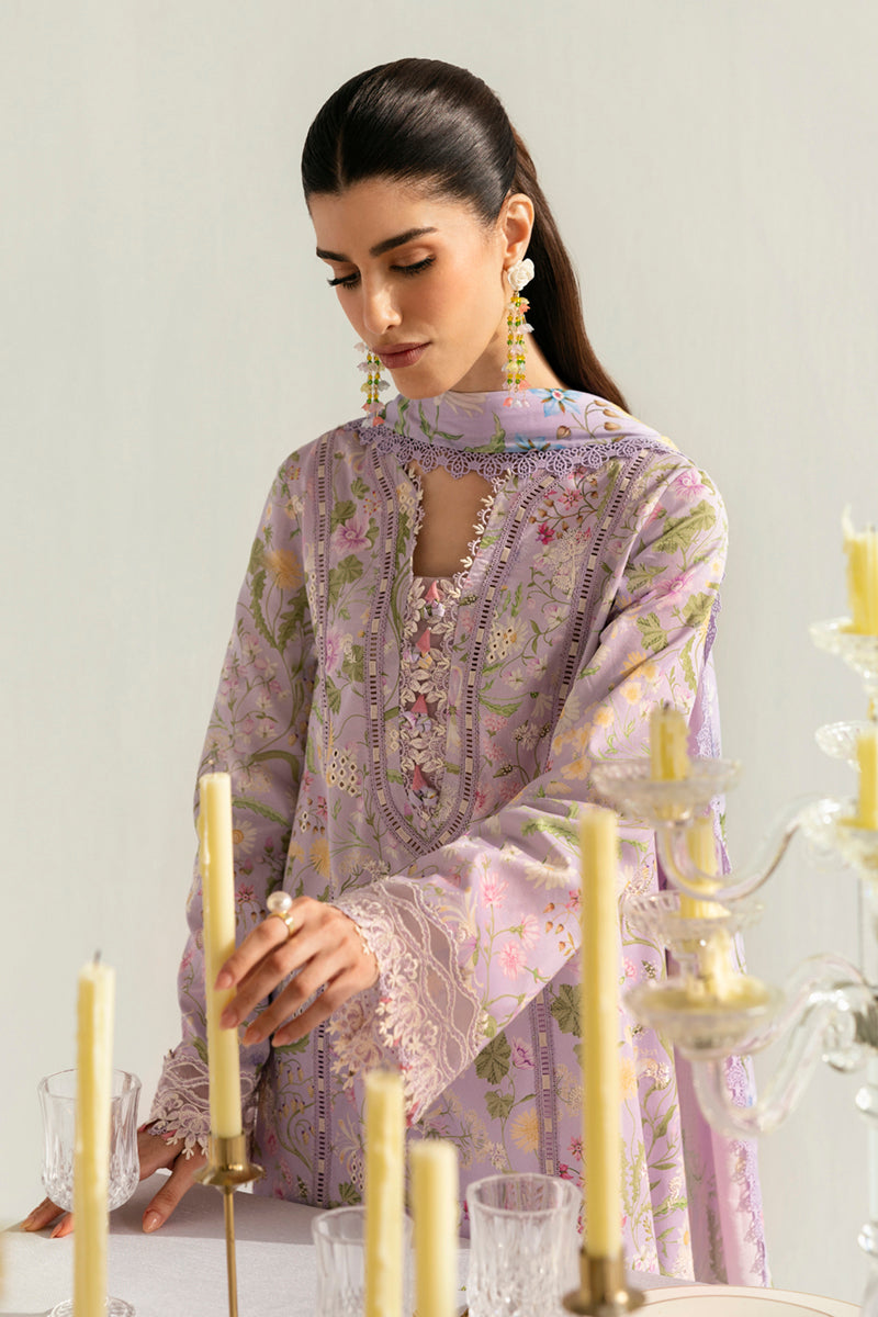 Qalamkar QPrints Unstitched Printed Lawn 3Pc Suit PQ-04A NAMI