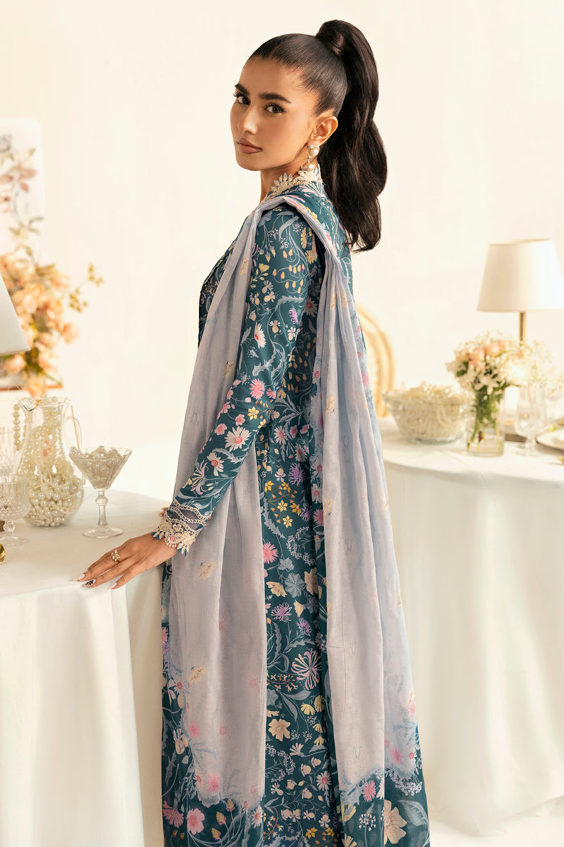 Qalamkar QPrints Unstitched Printed Lawn 3Pc Suit PQ-04B RHEA