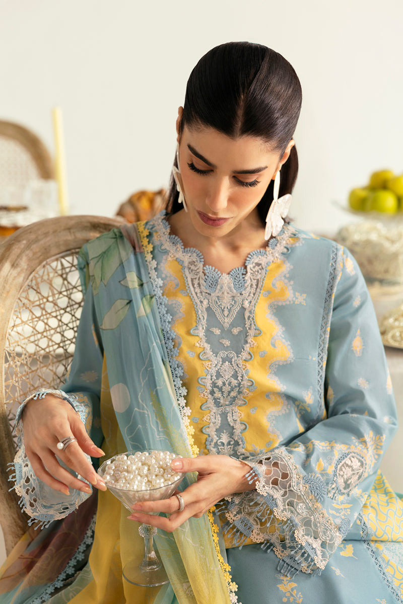 Qalamkar QPrints Unstitched Printed Lawn 3Pc Suit PQ-06A ELVA