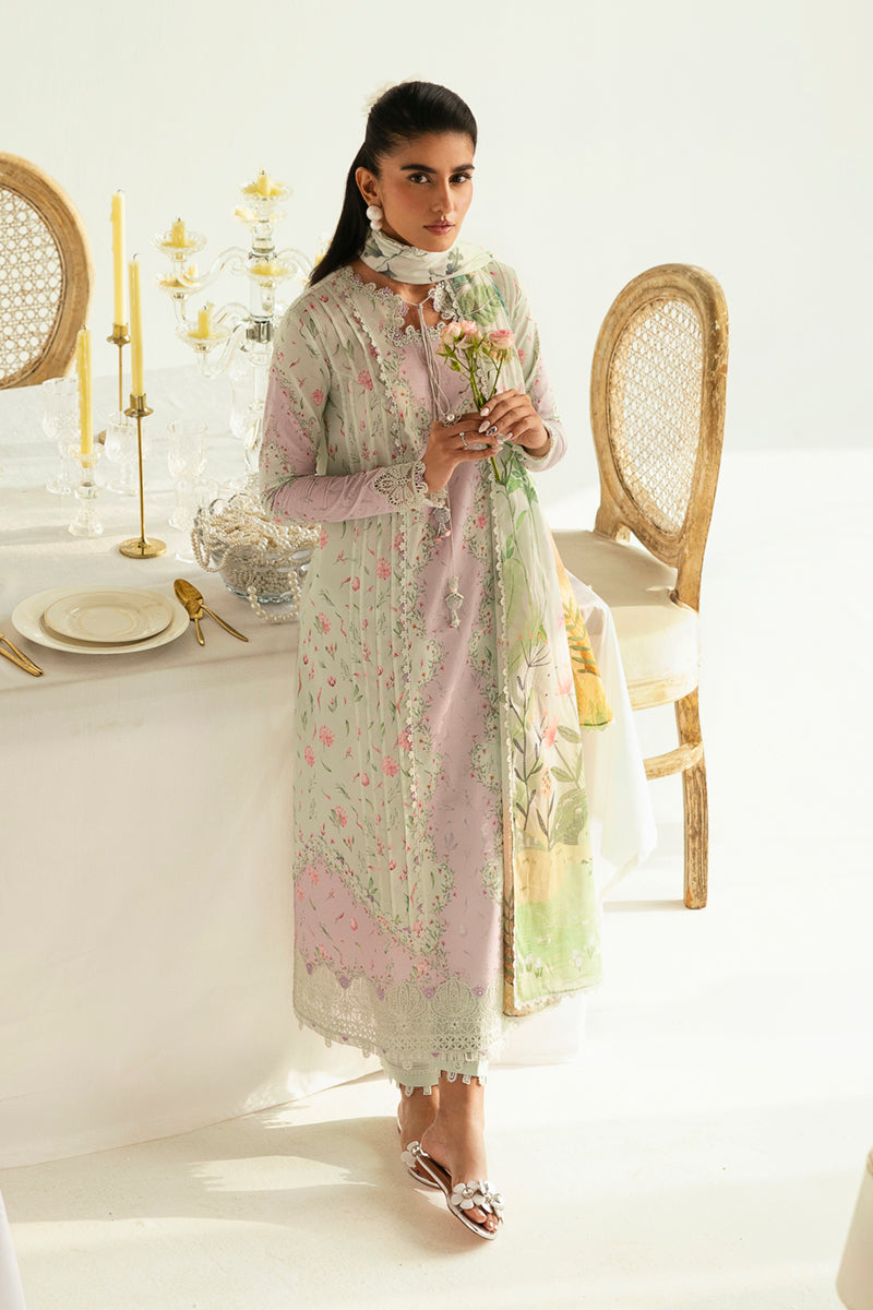 Qalamkar QPrints Unstitched Printed Lawn 3Pc Suit PQ-07A LIRA