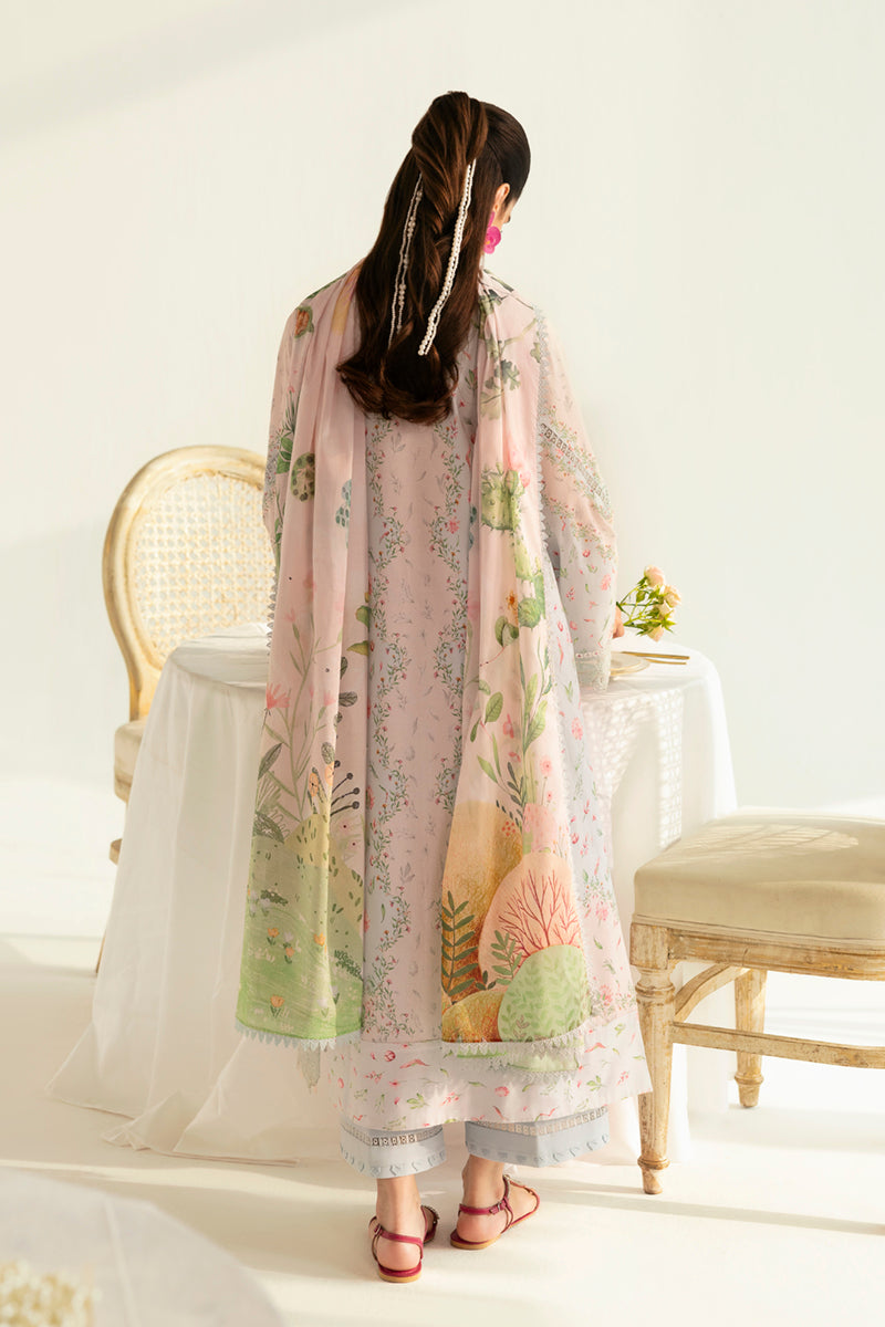 Qalamkar QPrints Unstitched Printed Lawn 3Pc Suit PQ-07A LIRA