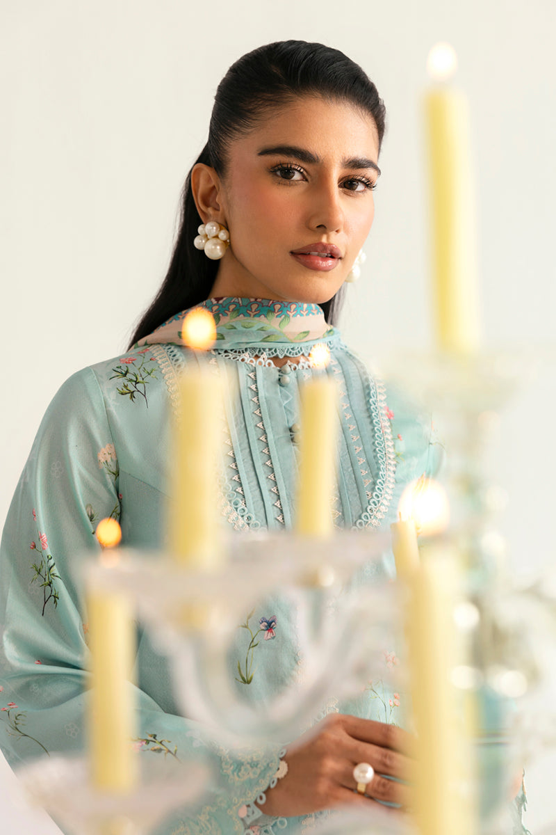 Qalamkar QPrints Unstitched Printed Lawn 3Pc Suit PQ-08B RENA