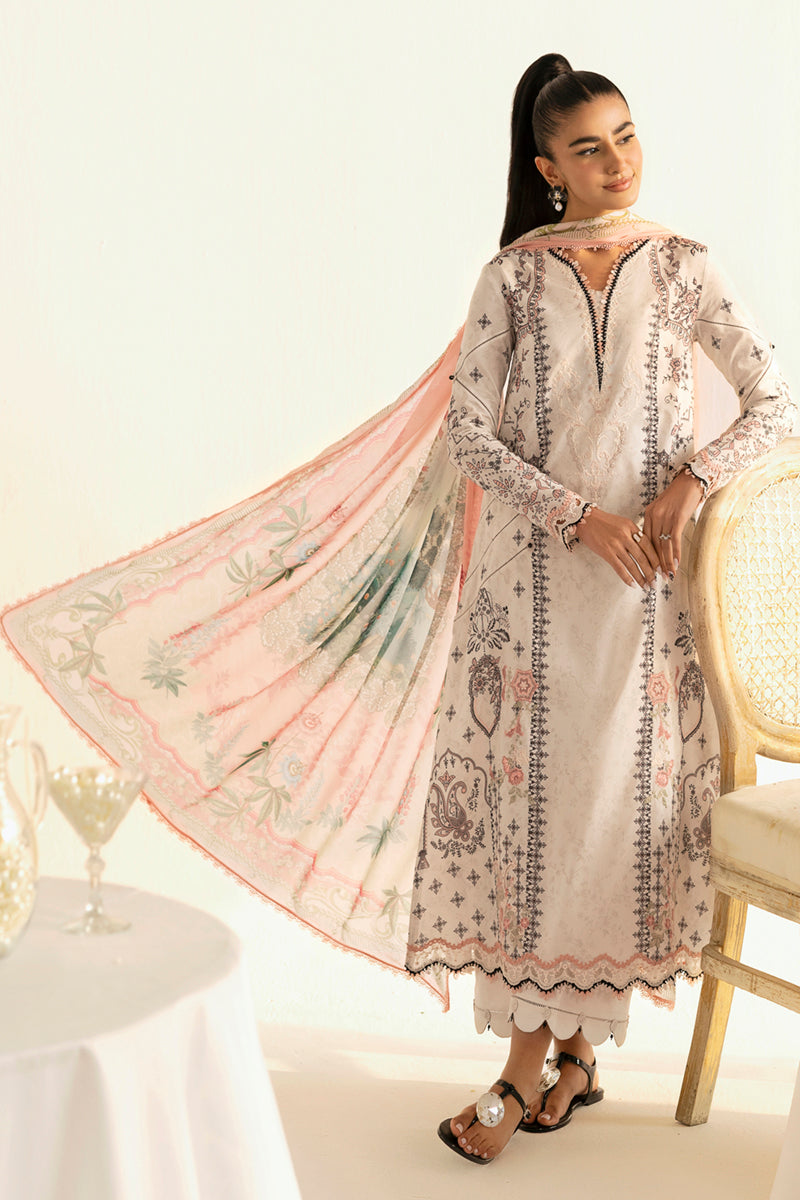 Qalamkar QPrints Unstitched Printed Lawn 3Pc Suit PQ-09A LYRA