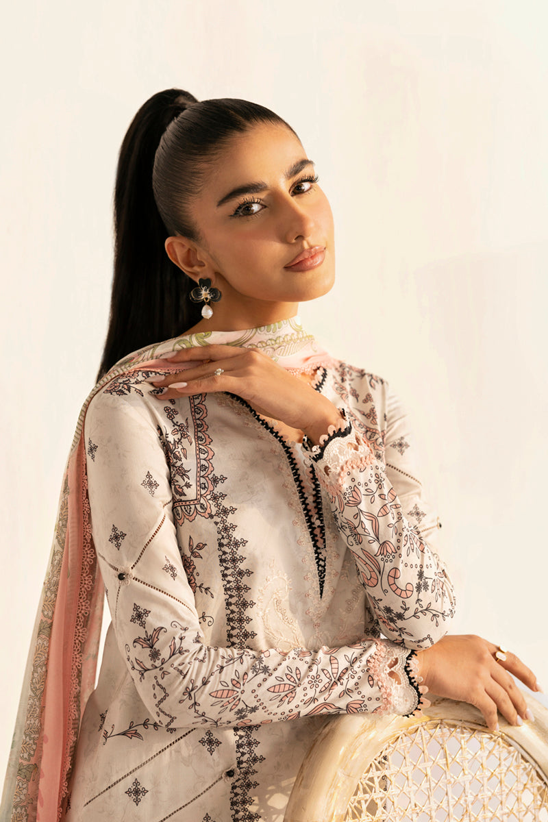 Qalamkar QPrints Unstitched Printed Lawn 3Pc Suit PQ-09A LYRA