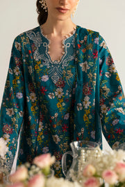 Qalamkar QPrints Unstitched Printed Lawn 3Pc Suit PQ-10A FAHA