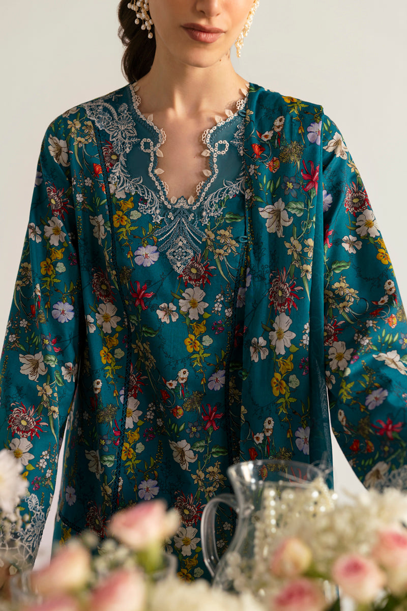 Qalamkar QPrints Unstitched Printed Lawn 3Pc Suit PQ-10A FAHA
