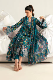 Qalamkar QPrints Unstitched Printed Lawn 3Pc Suit PQ-10A FAHA